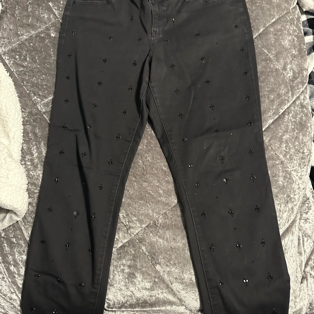 Jennifer Lopez black sparkle jeans